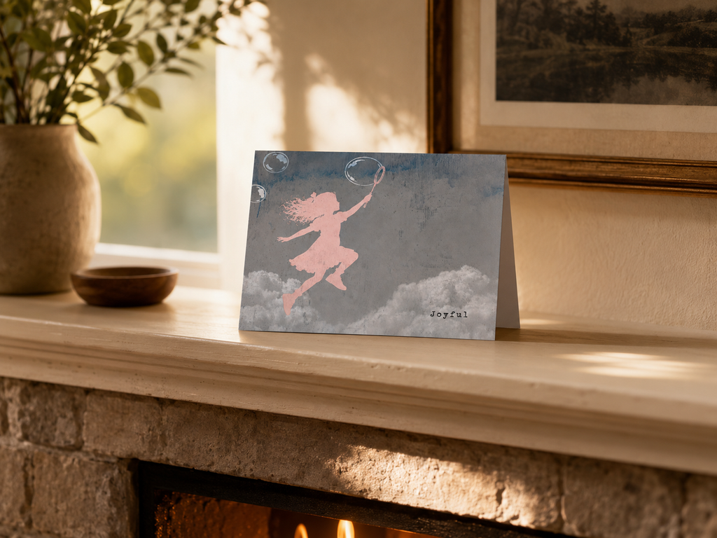 JOYFUL - greeting card with envelope - single and multi pack. Free shipping