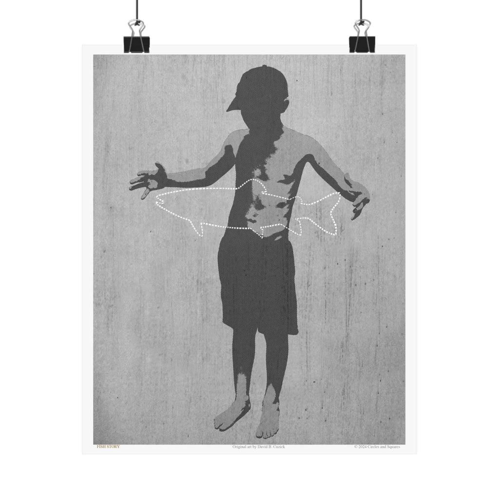 FISH STORY - poster - 3 sizes - FREE SHIPPING