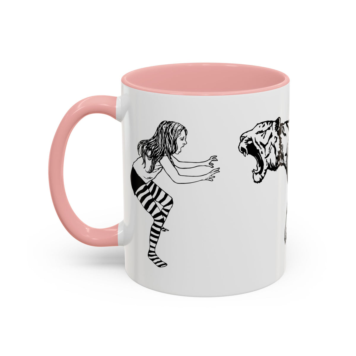 FIERCE (black and white) - Accent Coffee Mug (11oz)