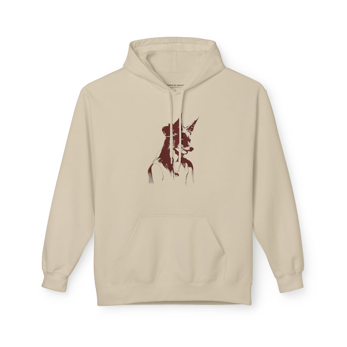 Girl With Fox Mask - Unisex Fleece Hoodie - FREE SHIPPING