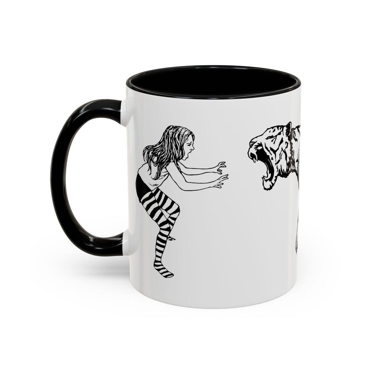 FIERCE (black and white) - Accent Coffee Mug (11oz)