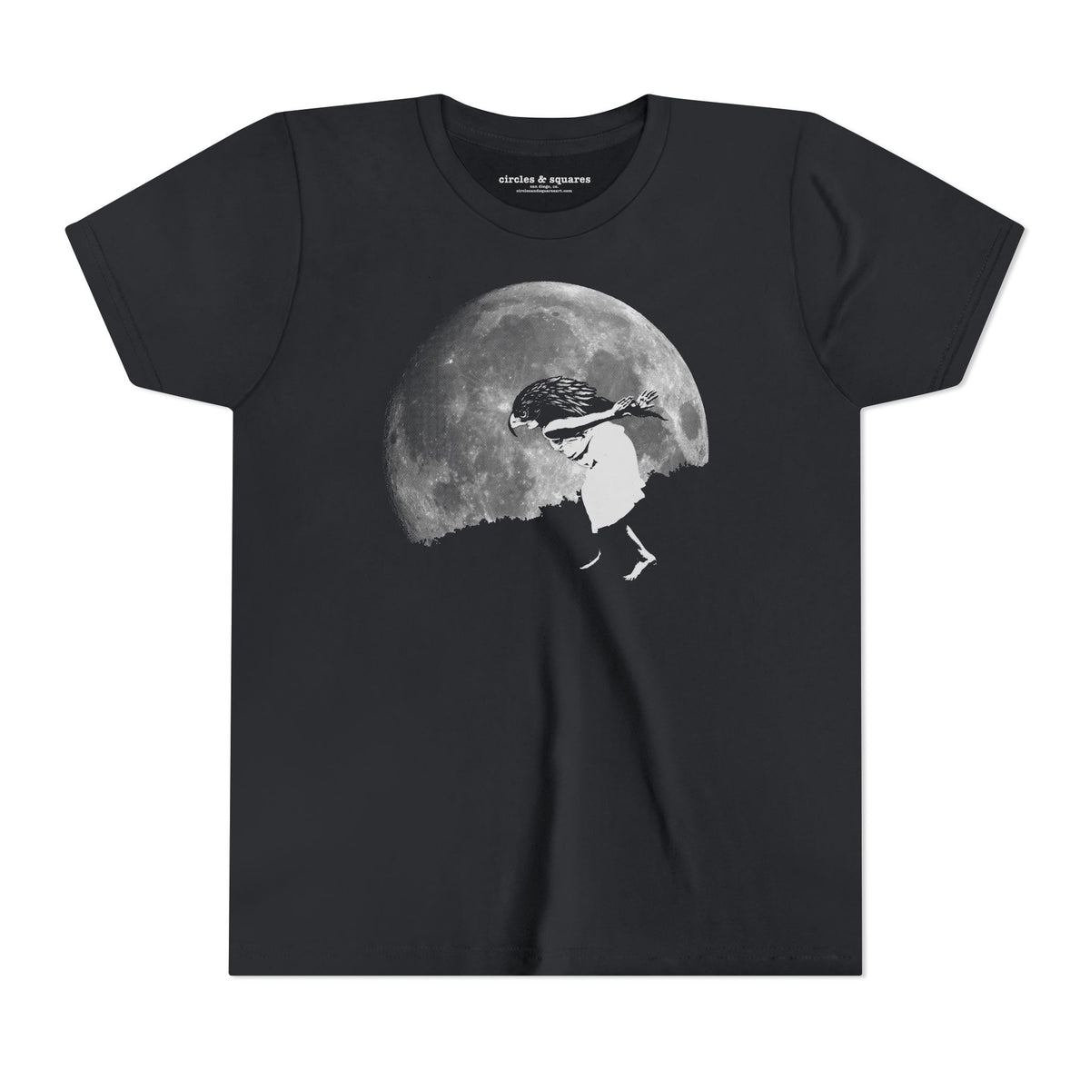 GIRL WITH FALCON MASK - kids tee - 3 colors