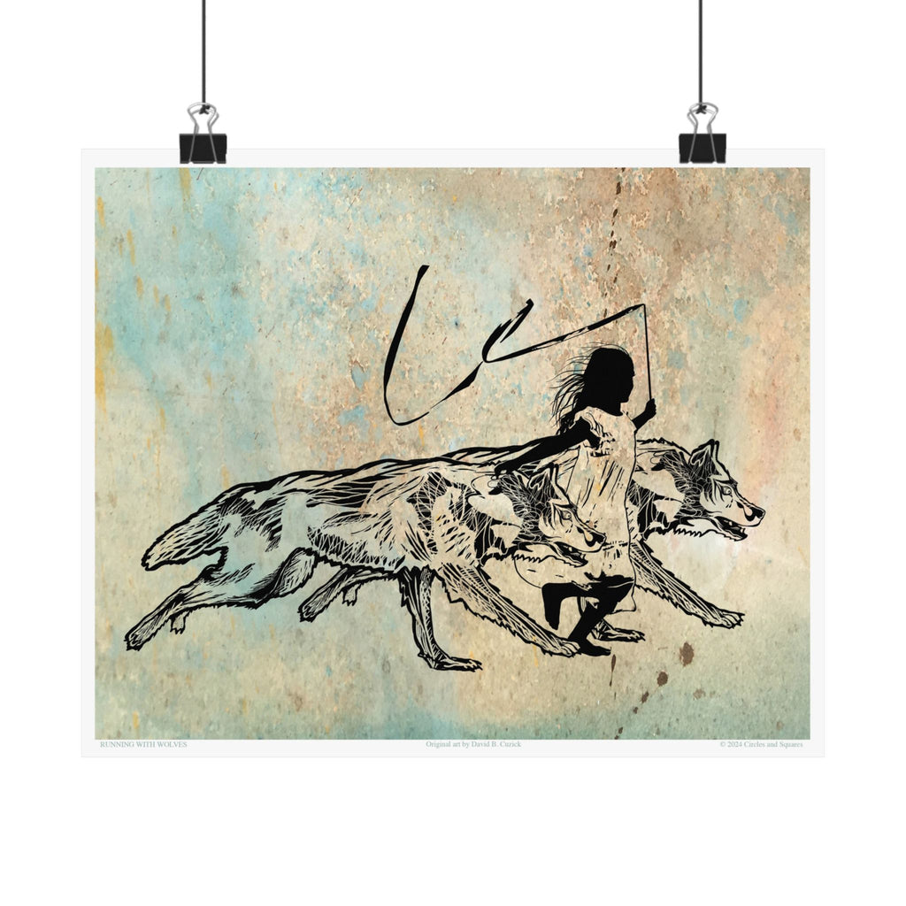 RUNNING WITH WOLVES - poster - 3 sizes