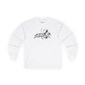 RUNNING WITH WOLVES - Black and White - long sleeve unisex tee for men and women