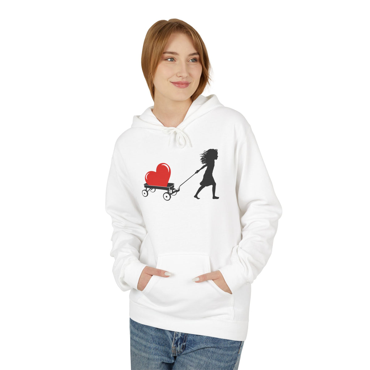 HEART TOO BIG TO CARRY - Unisex Fleece Hoodie - FREE SHIPPING