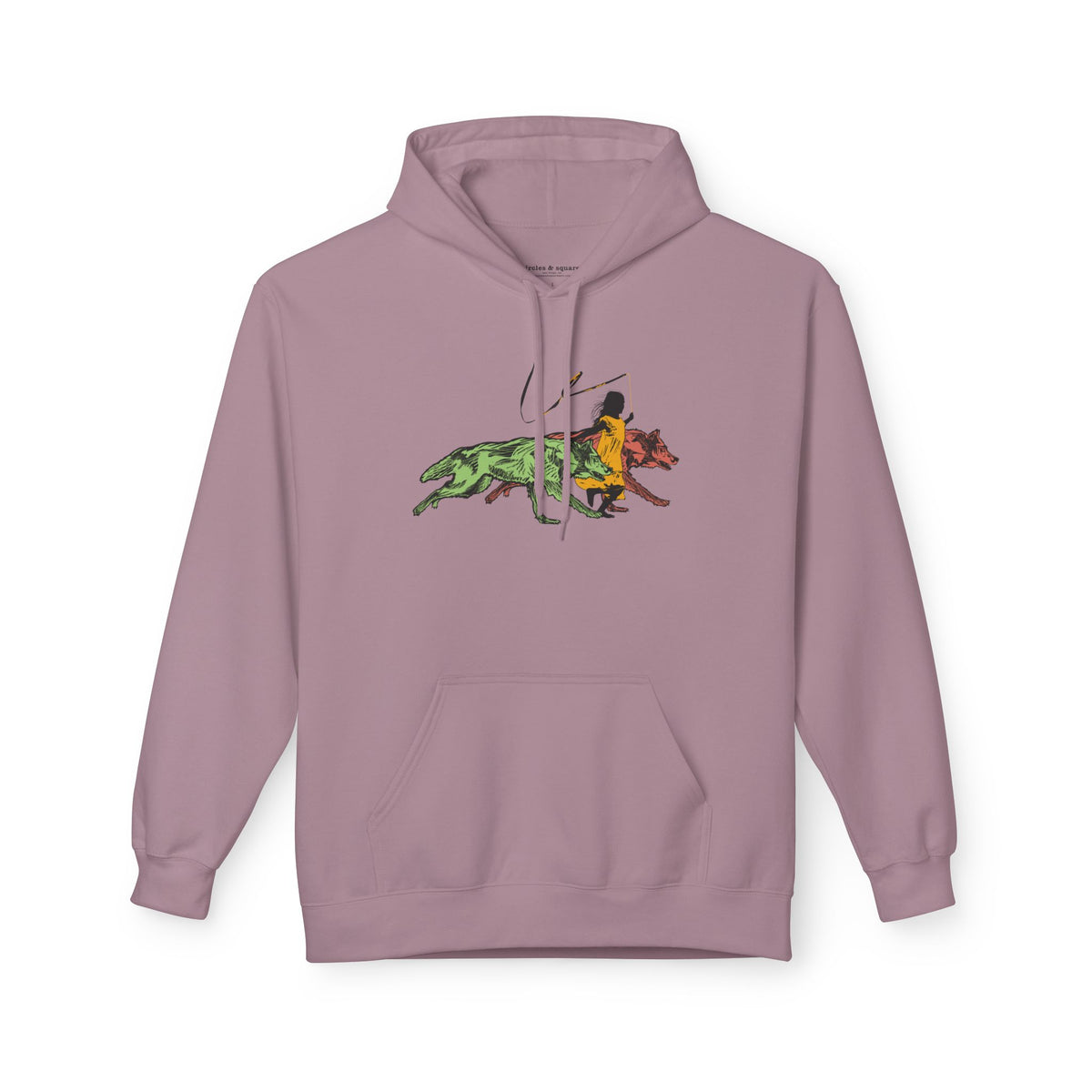 RUNNING WITH WOLVES (colorful) - Unisex Fleece Hoodie - FREE SHIPPING