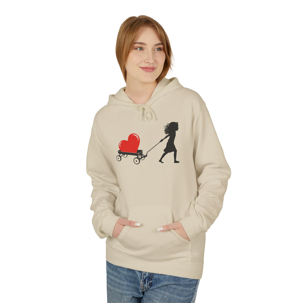 HEART TOO BIG TO CARRY - Unisex Fleece Hoodie - FREE SHIPPING