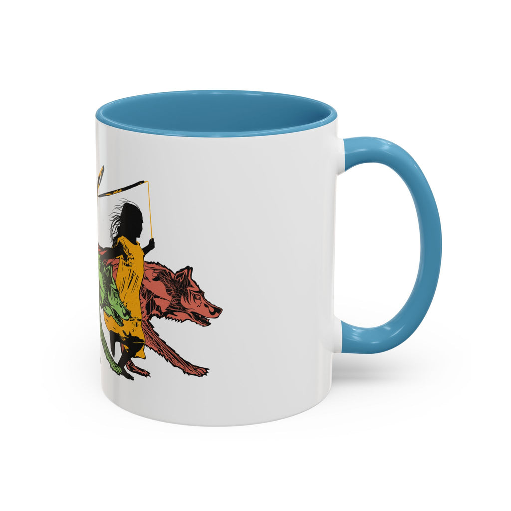 RUNNING WITH WOLVES (colorful) - Accent Coffee Mug (11oz)