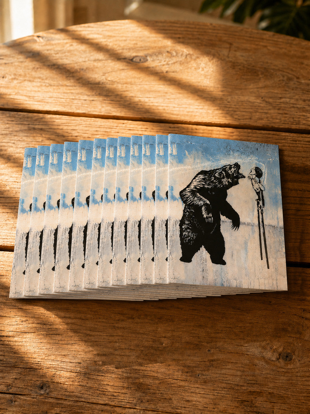 FIERCE ON STILTS - greeting card with envelope - single and multi pack. Free shipping