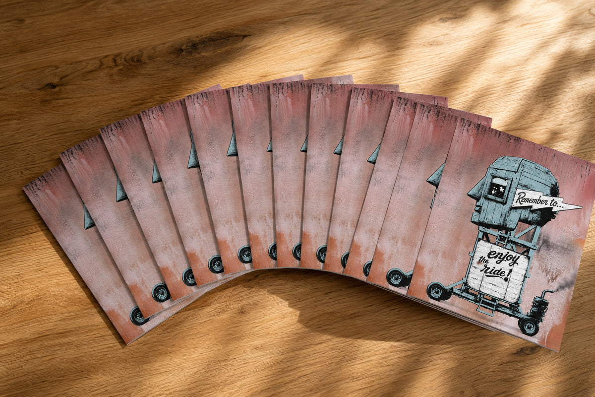 REMEMBER TO ENJOY THE RIDE - greeting card with envelope - single and multi pack. Free shipping