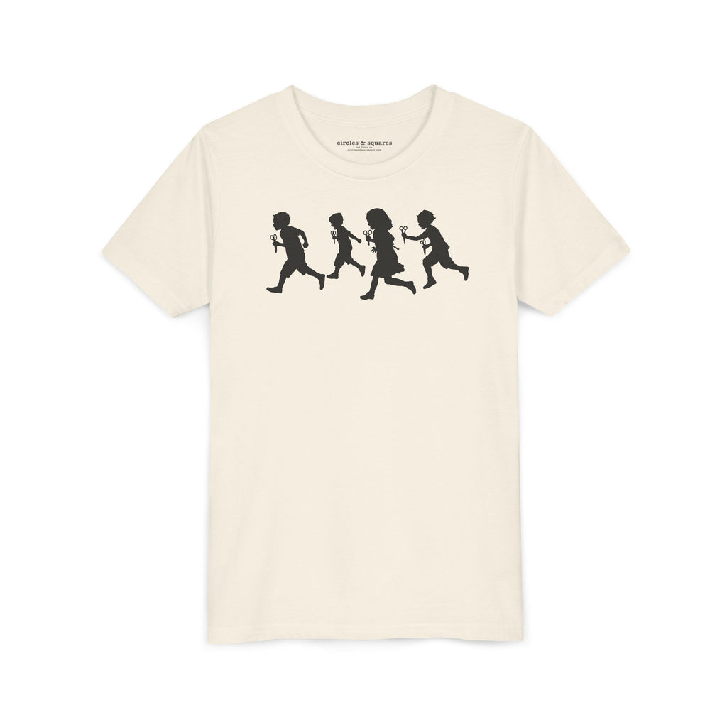 RUNNING WITH SCISSORS - Kids unisex tee for boys and girls