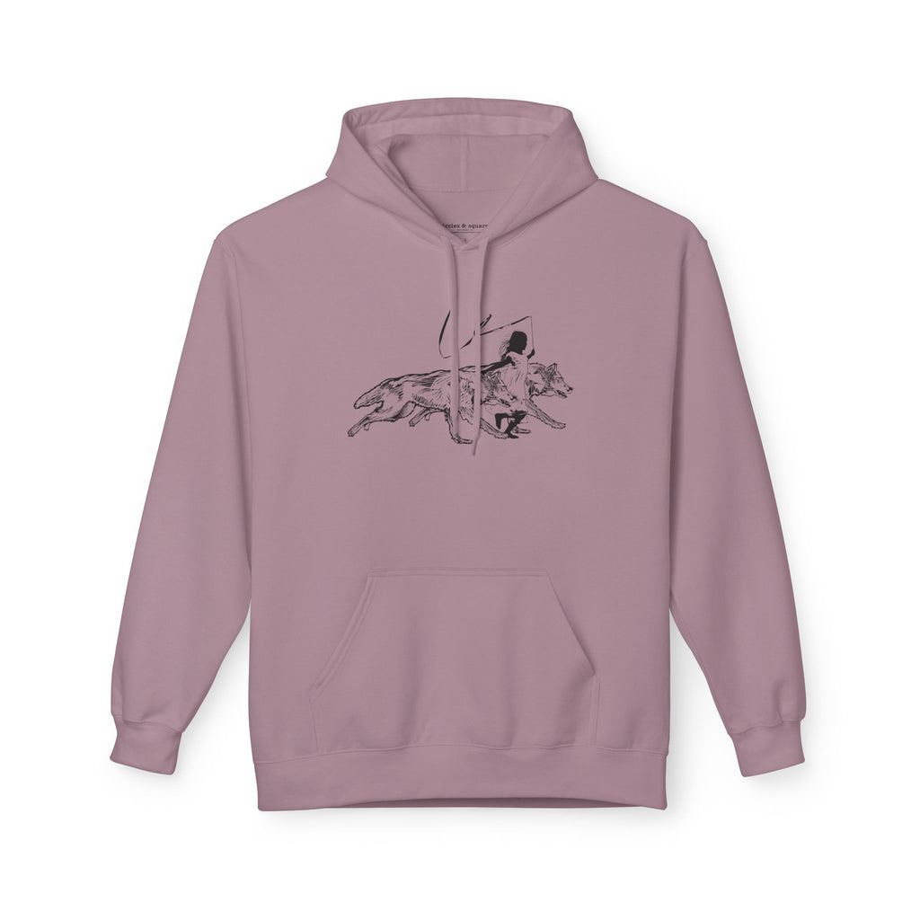 RUNNING WITH WOLVES - Unisex Fleece Hoodie - FREE SHIPPING