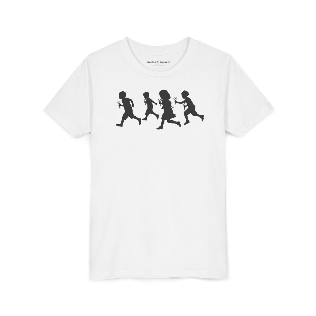 RUNNING WITH SCISSORS - Kids unisex tee for boys and girls