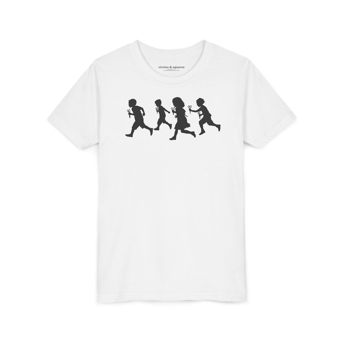 RUNNING WITH SCISSORS - Kids unisex tee for boys and girls