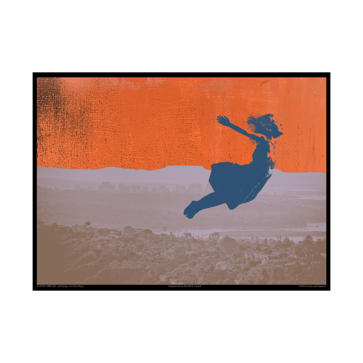 FLYING DREAM - girl - poster - 3 sizes