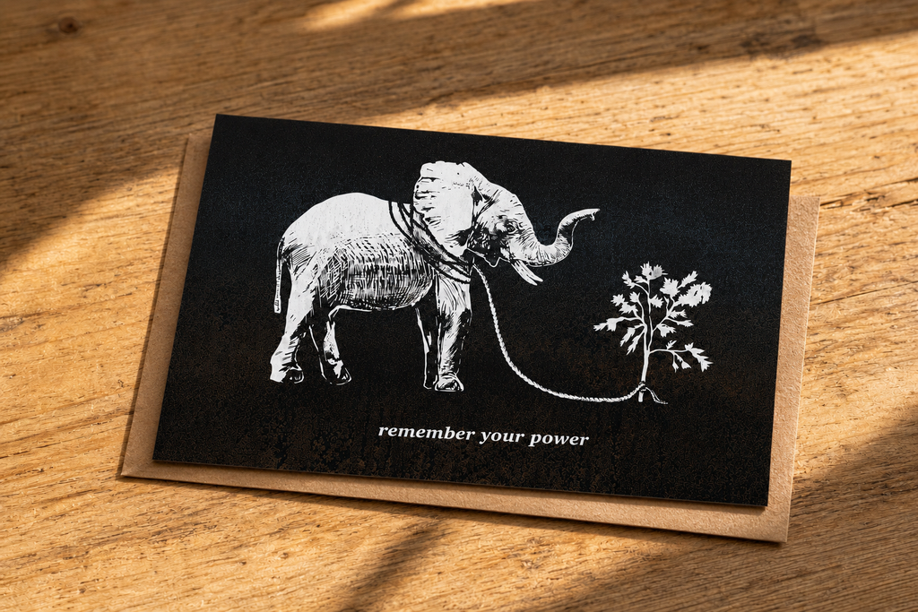 REMEMBER YOUR POWER - greeting card with envelope - single and multi pack. Free shipping