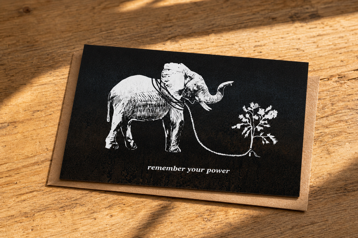 REMEMBER YOUR POWER - greeting card with envelope - single and multi pack. Free shipping