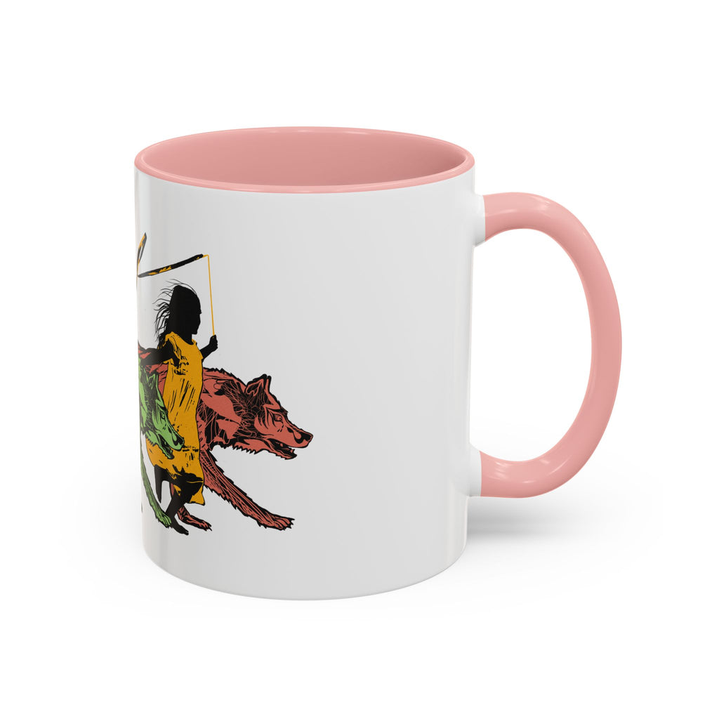 RUNNING WITH WOLVES (colorful) - Accent Coffee Mug (11oz)