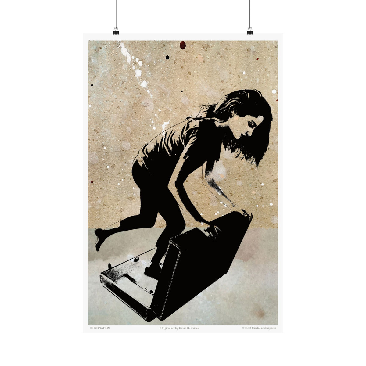 DESTINATION - girl traveler - poster - 3 sizes