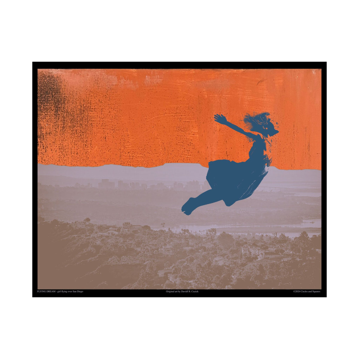 FLYING DREAM - girl - poster - 3 sizes