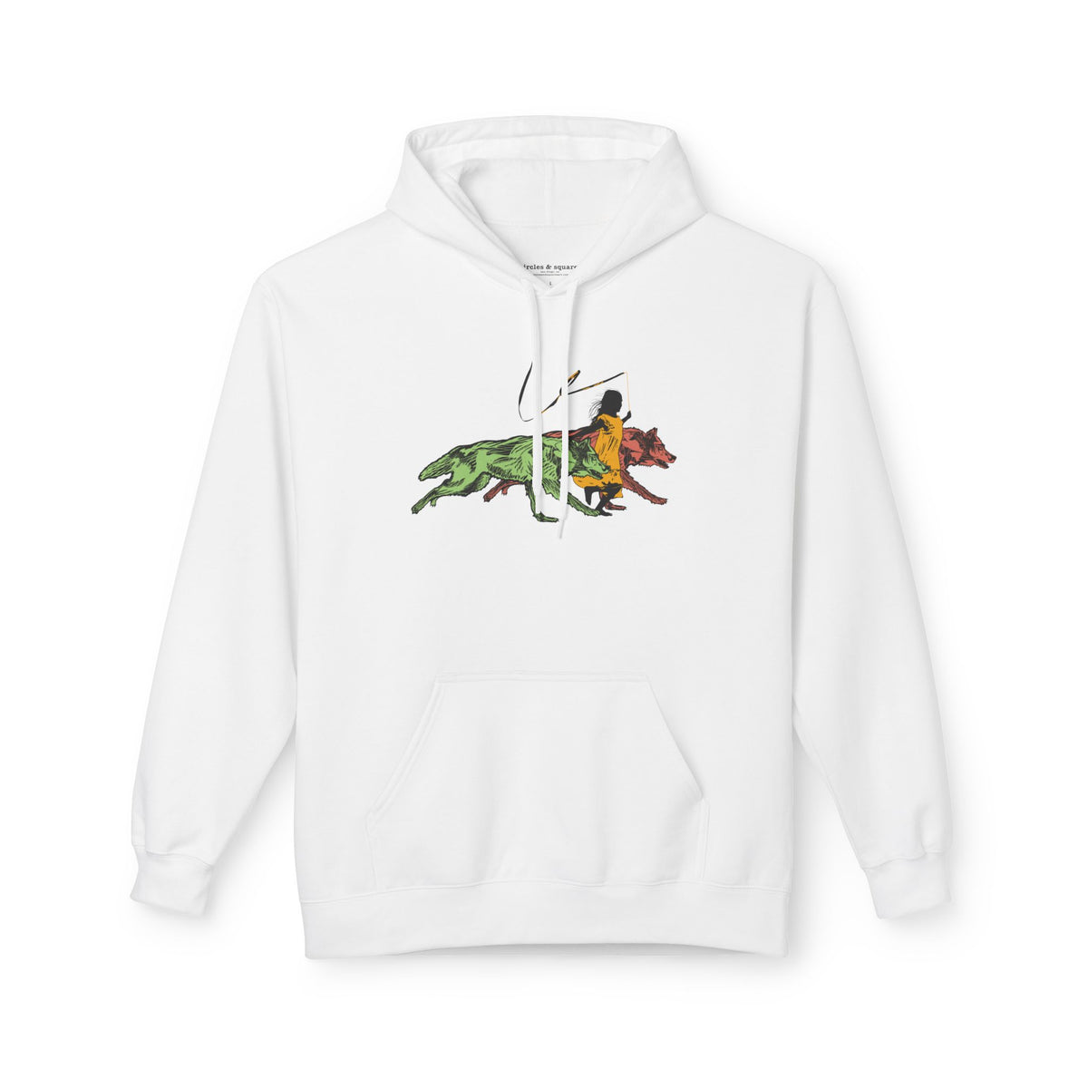 RUNNING WITH WOLVES (colorful) - Unisex Fleece Hoodie - FREE SHIPPING
