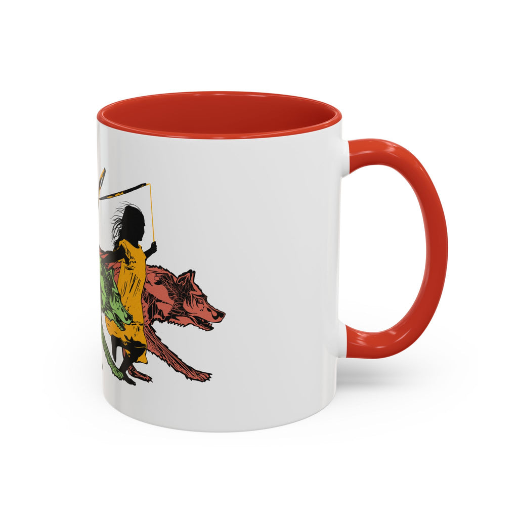 RUNNING WITH WOLVES (colorful) - Accent Coffee Mug (11oz)