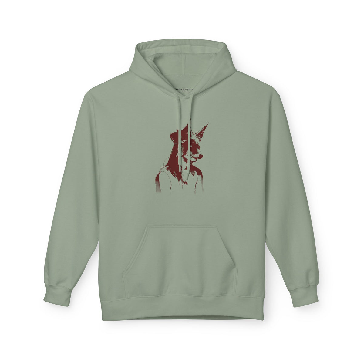 Girl With Fox Mask - Unisex Fleece Hoodie - FREE SHIPPING
