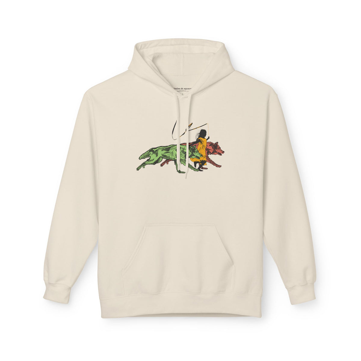 RUNNING WITH WOLVES (colorful) - Unisex Fleece Hoodie - FREE SHIPPING