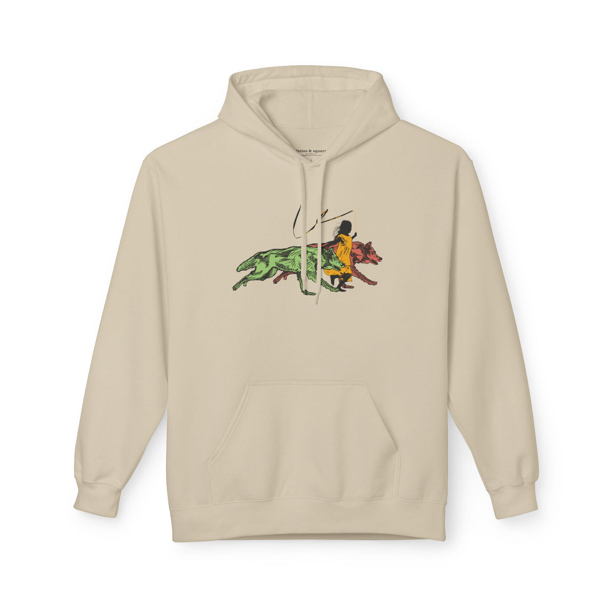 RUNNING WITH WOLVES (colorful) - Unisex Fleece Hoodie - FREE SHIPPING