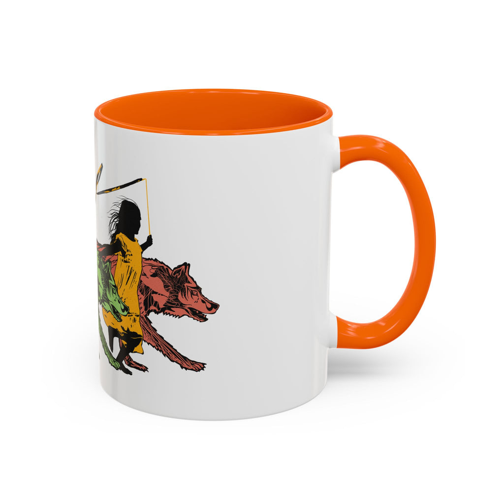 RUNNING WITH WOLVES (colorful) - Accent Coffee Mug (11oz)