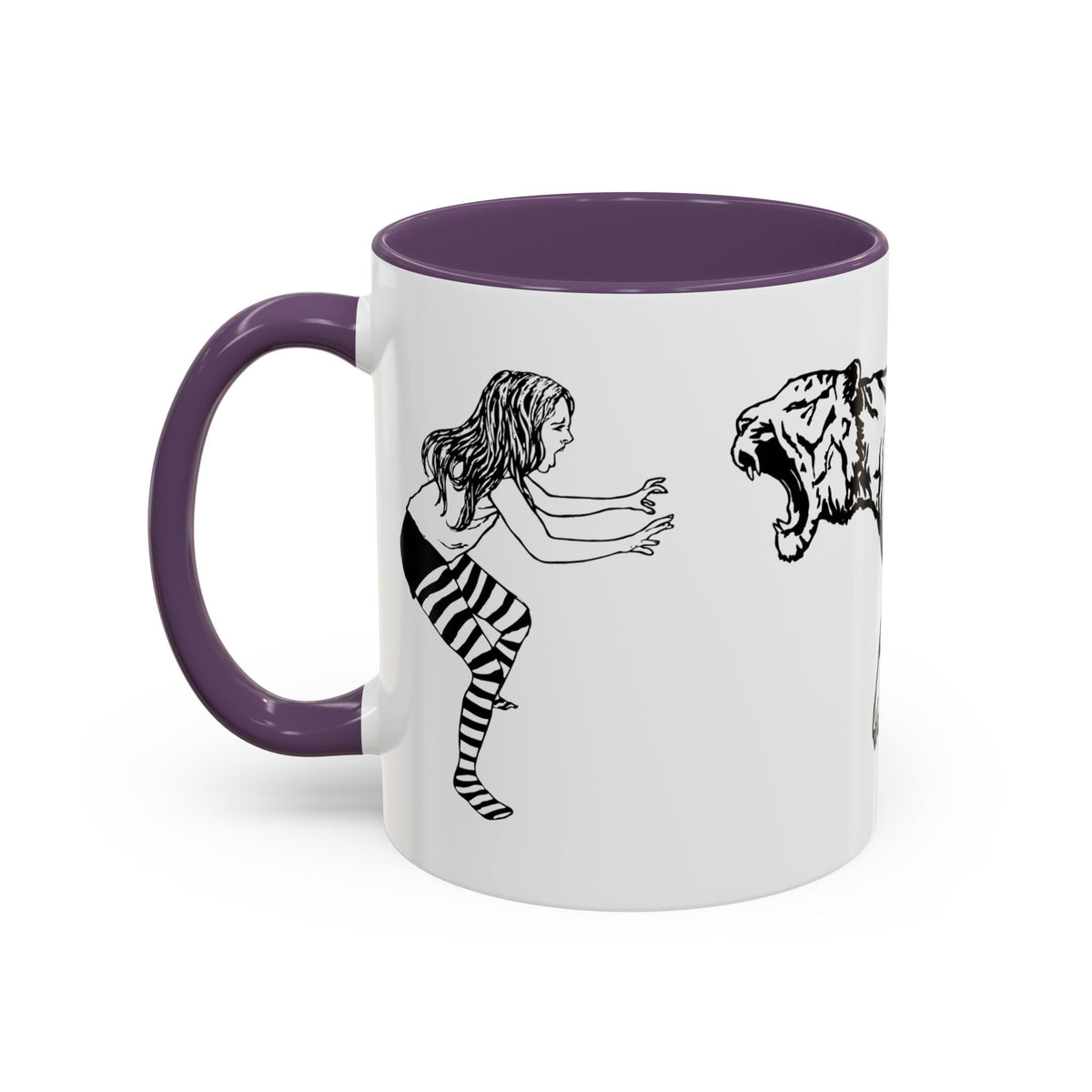 FIERCE (black and white) - Accent Coffee Mug (11oz)