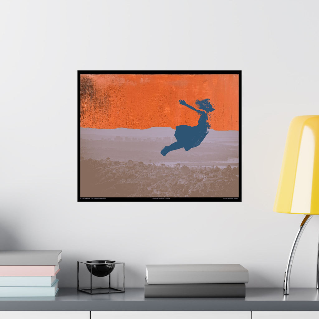 FLYING DREAM - girl - poster - 3 sizes