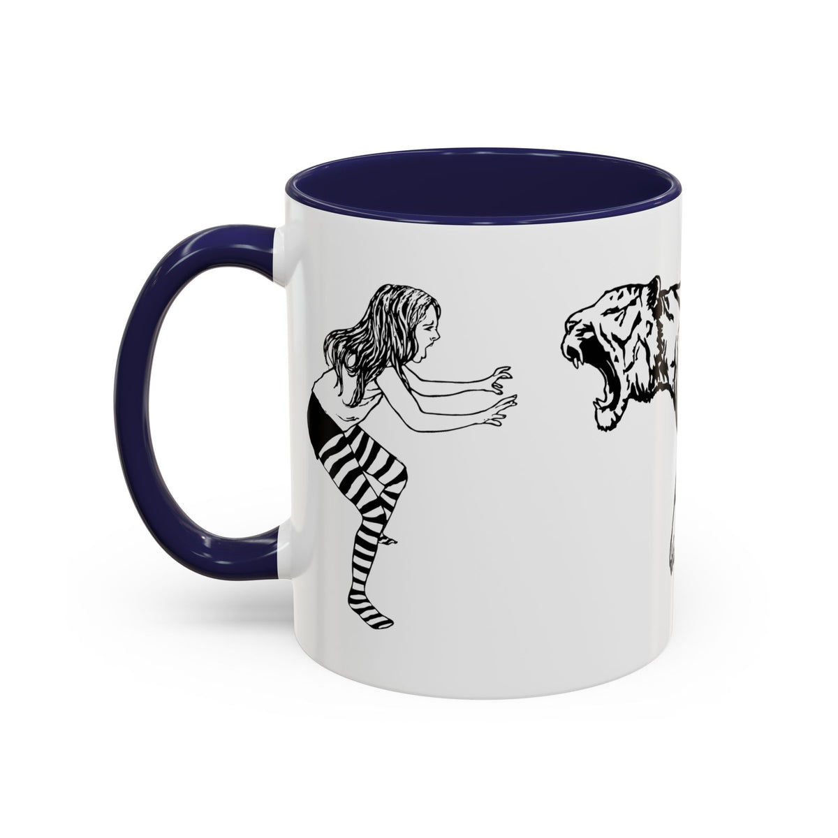 FIERCE (black and white) - Accent Coffee Mug (11oz)