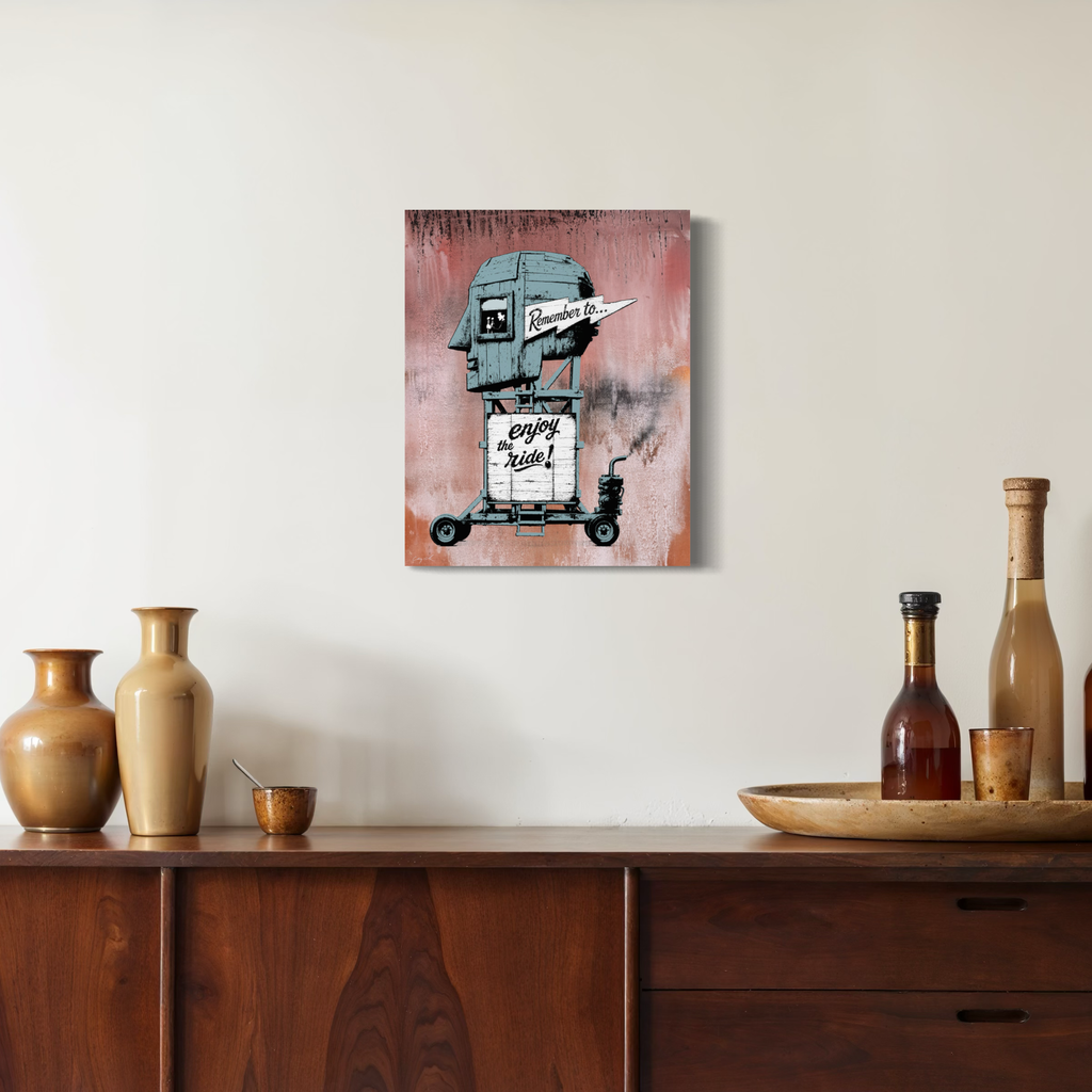 REMEMBER TO ENJOY THE RIDE - Canvas Print - 2 sizes - FREE SHIPPING