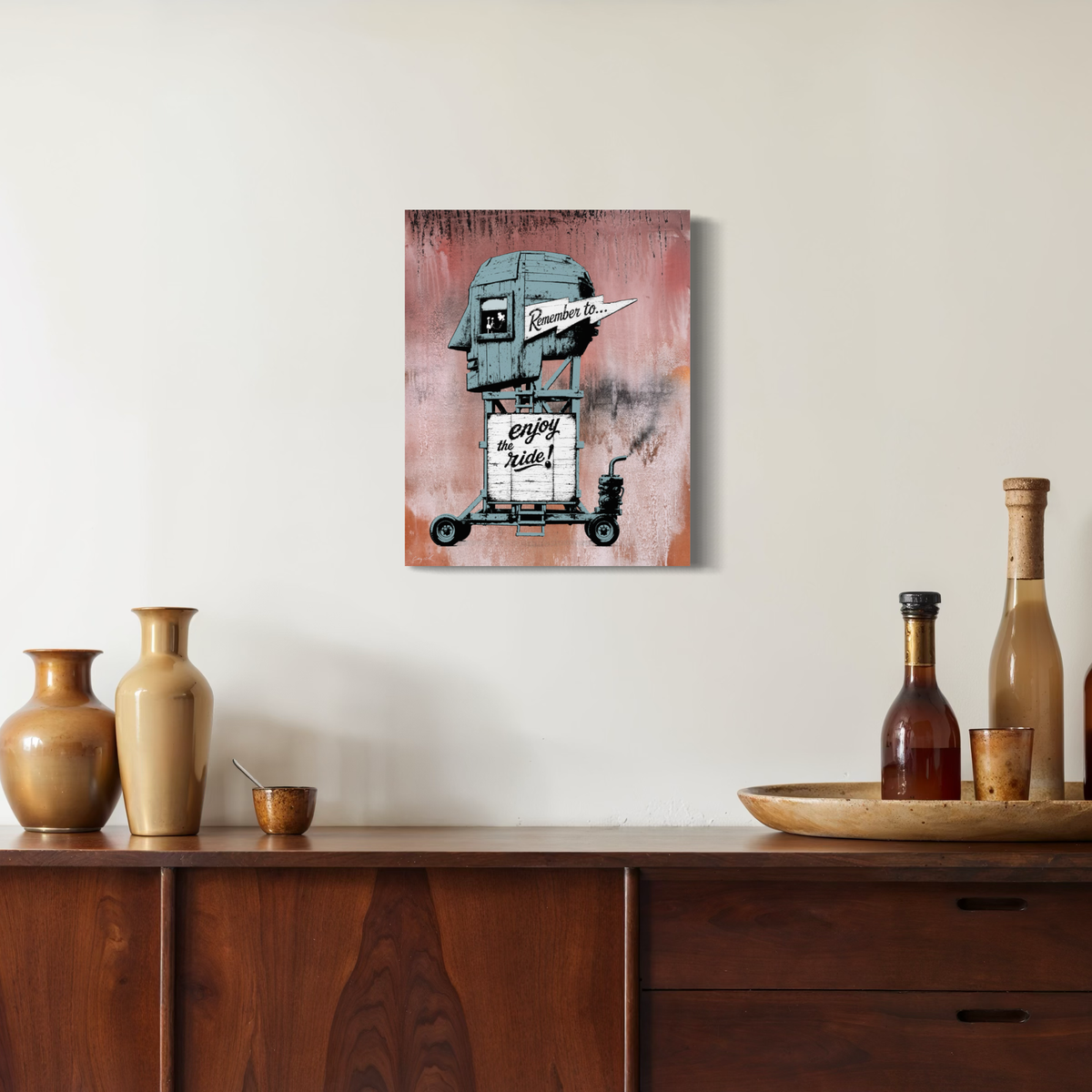 REMEMBER TO ENJOY THE RIDE - Canvas Print - 2 sizes - FREE SHIPPING