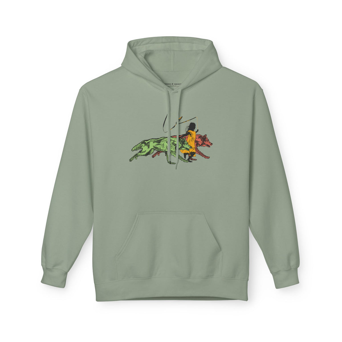 RUNNING WITH WOLVES (colorful) - Unisex Fleece Hoodie - FREE SHIPPING