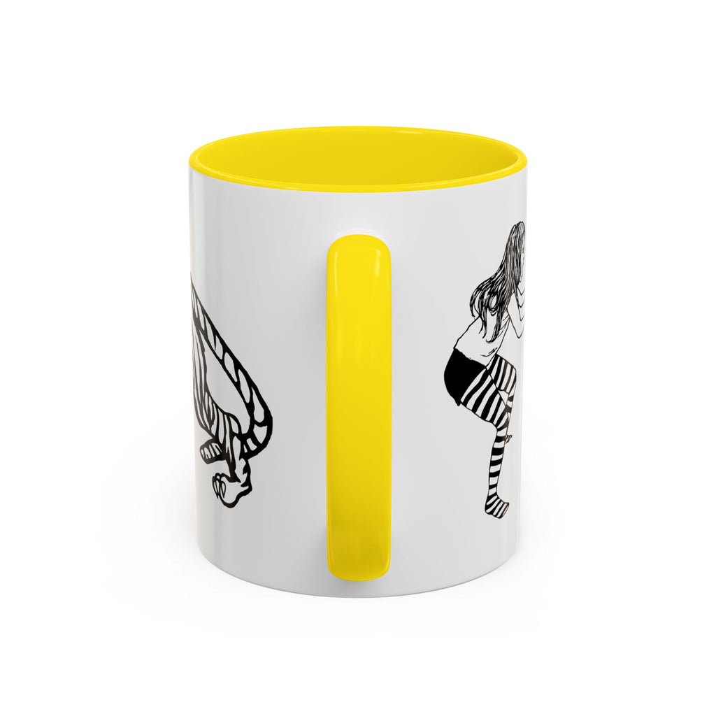 FIERCE (black and white) - Accent Coffee Mug (11oz)