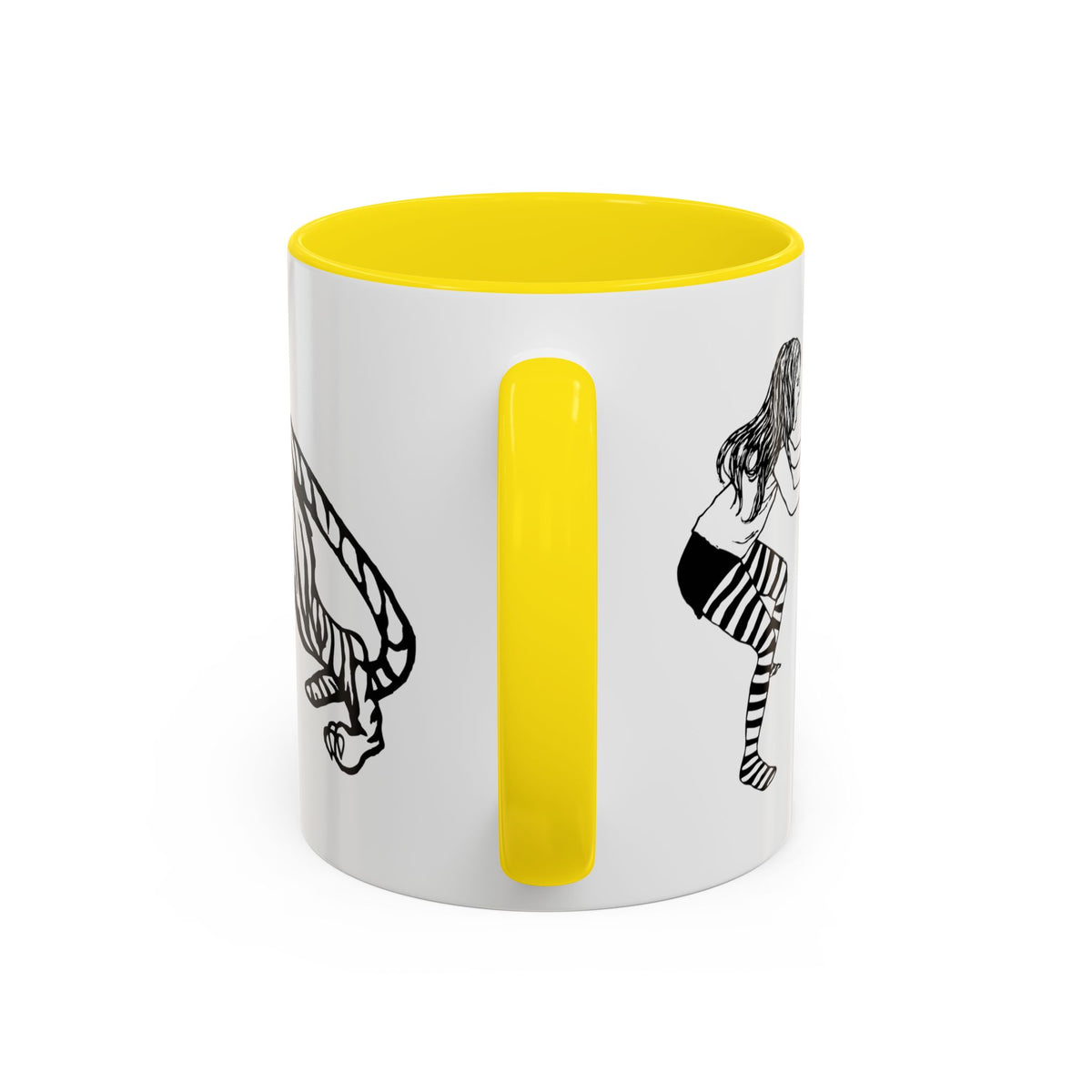 FIERCE (black and white) - Accent Coffee Mug (11oz)