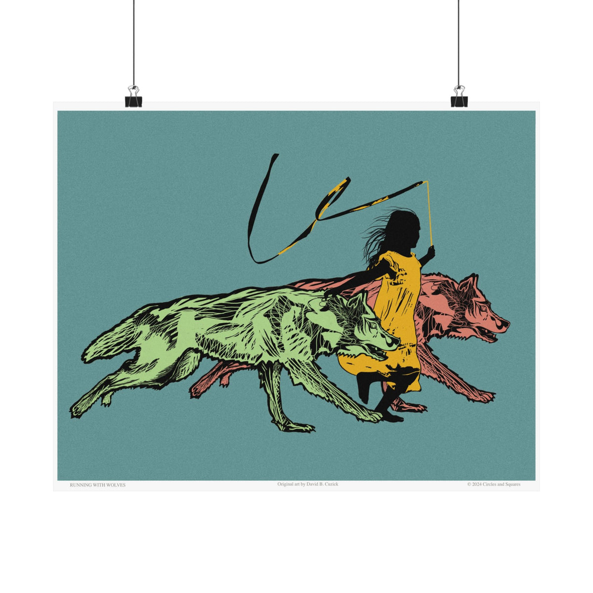 RUNNING WITH WOLVES - color - poster - 3 sizes