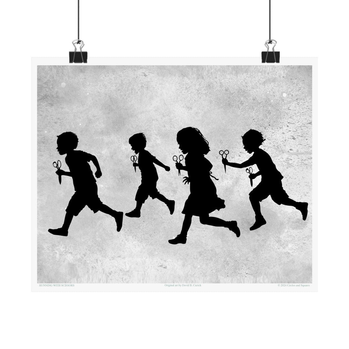 RUNNING WITH SCISSORS - poster - 3 sizes