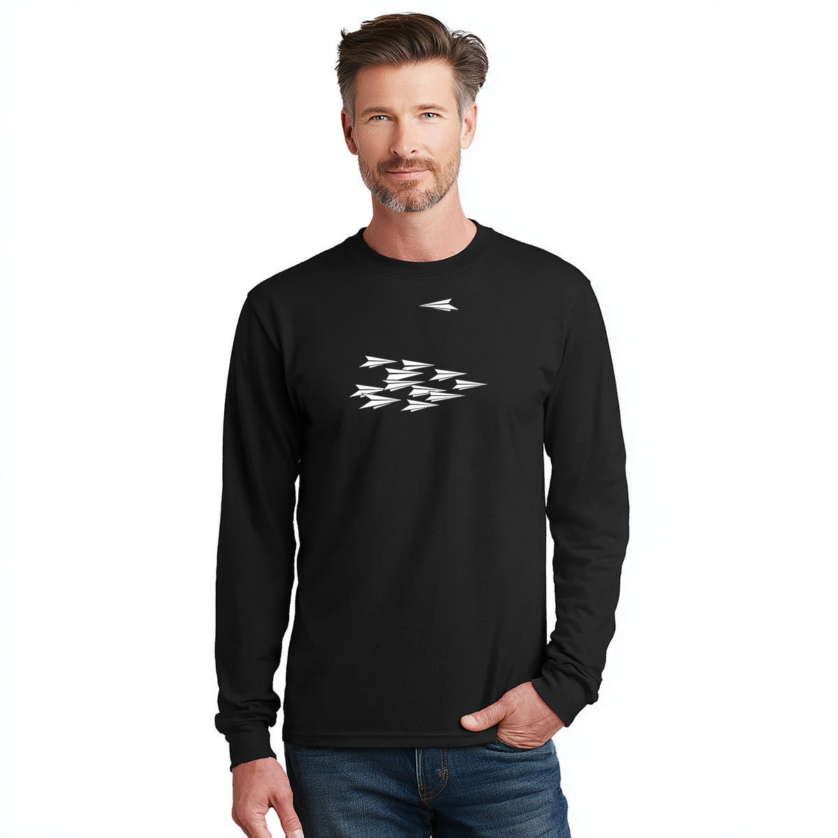 MAVERICK - long sleeve unisex tee for men and women