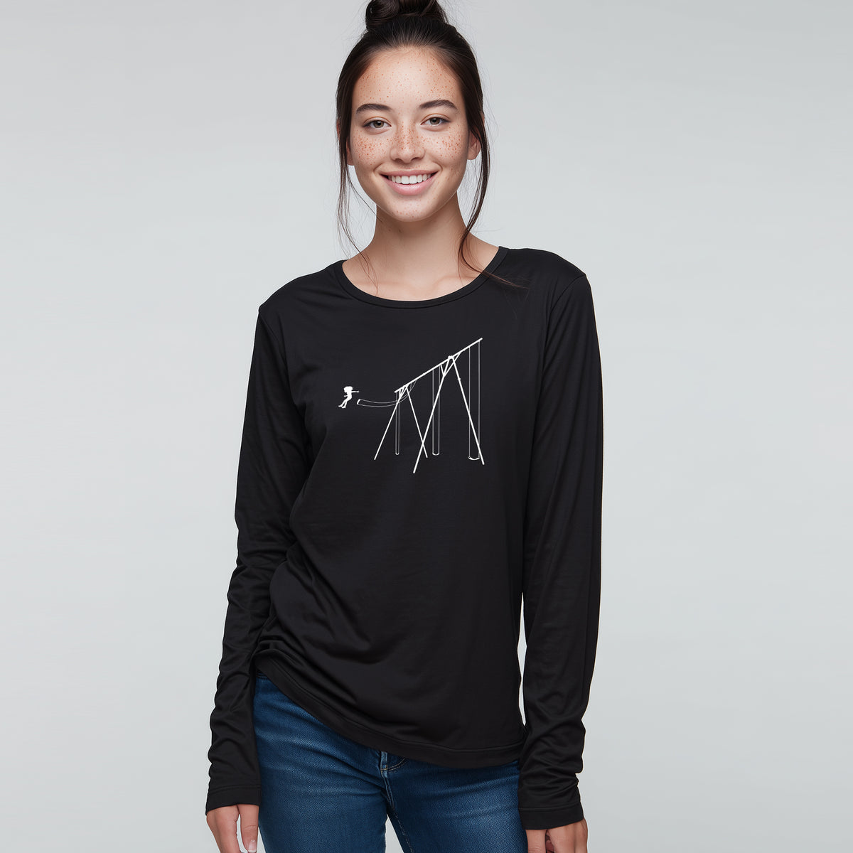 JUMP (girl) - long sleeve unisex tee for men and women