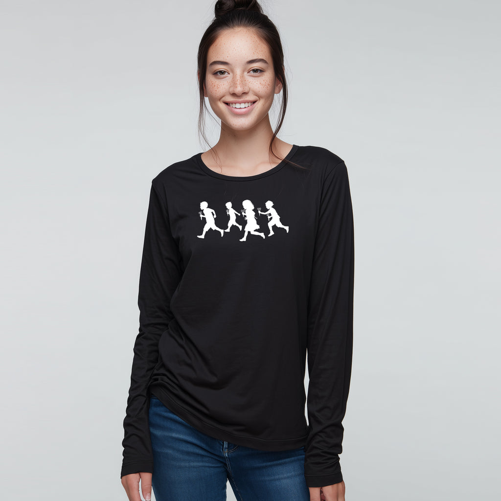 RUNNING WITH SCISSORS - long sleeve unisex tee for men and women