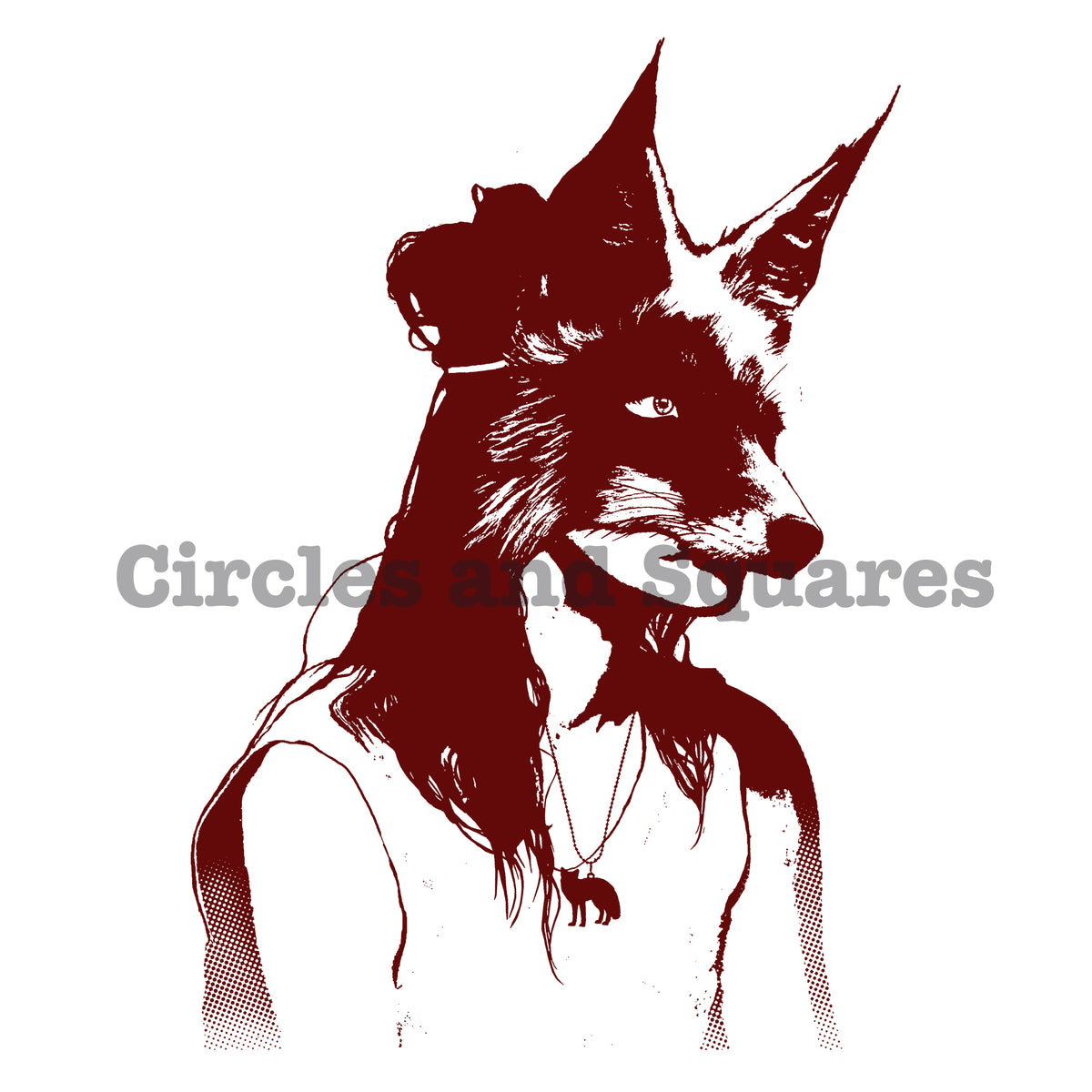 GIRL WEARING FOX MASK - long sleeve unisex tee for men and women