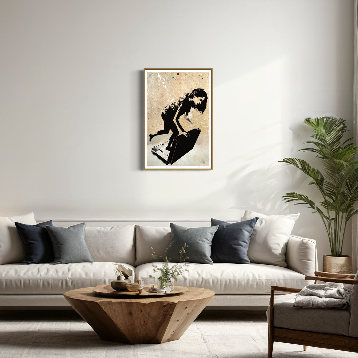 DESTINATION - girl traveler - poster - 3 sizes