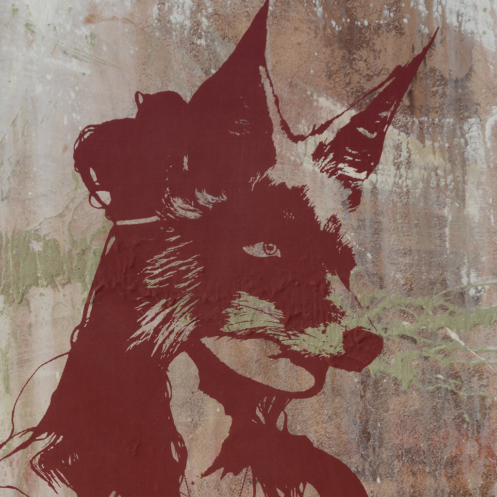 GIRL WEARING FOX MASK - poster - 3 sizes