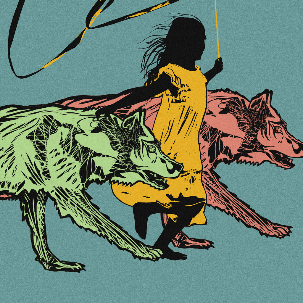 RUNNING WITH WOLVES - color - poster - 3 sizes