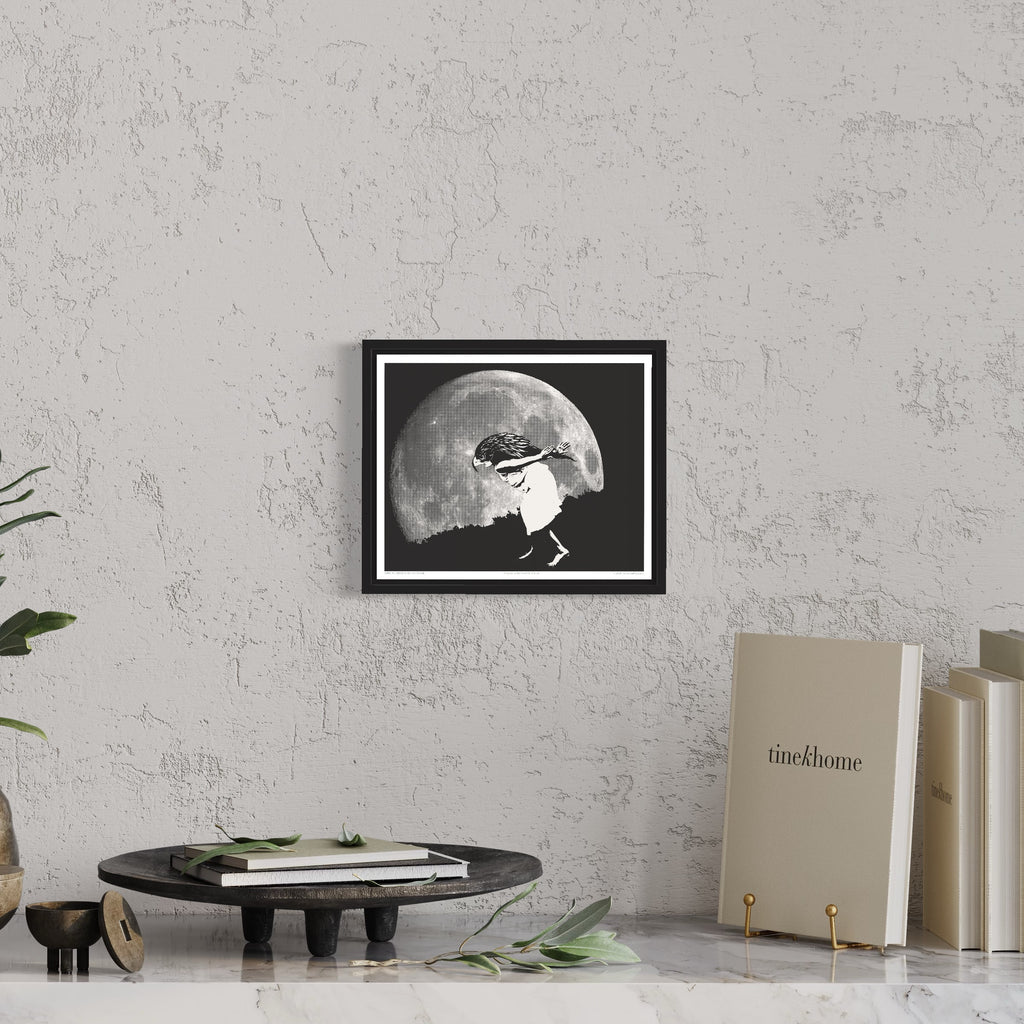 GIRL WITH FALCON MASK - poster - 3 sizes
