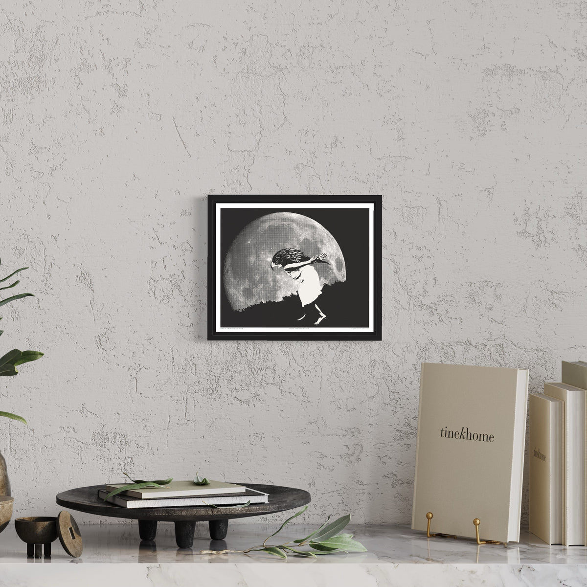 GIRL WITH FALCON MASK - poster - 3 sizes