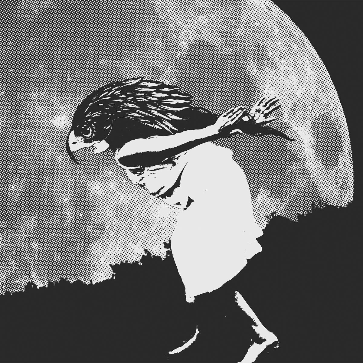 GIRL WITH FALCON MASK - poster - 3 sizes